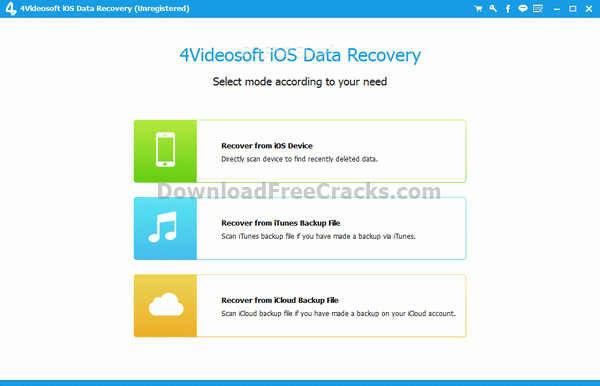 4Videosoft iOS Data Recovery