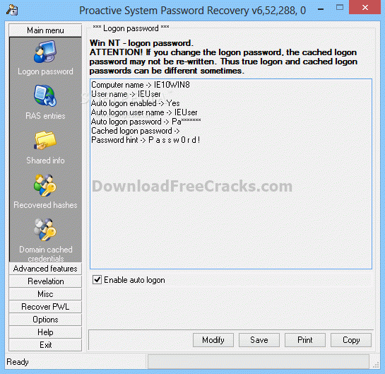 Proactive System Password Recovery