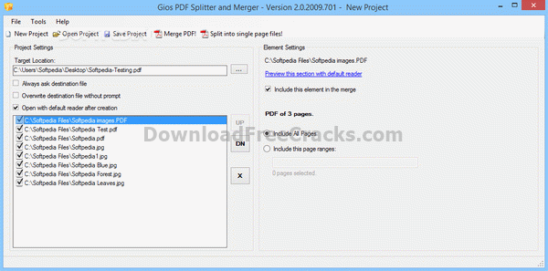 Gios PDF Splitter And Merger