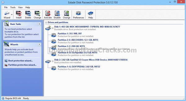 Exlade Disk Password Protection