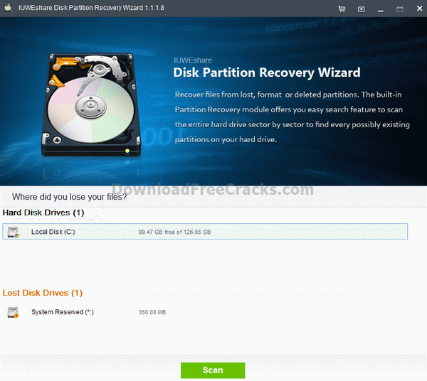 IUWEshare Disk Partition Recovery Wizard