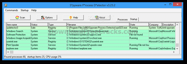 Spyware Process Detector